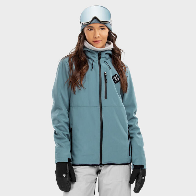 Jacke Wintersport SIROKO W2-W Beluga Stahlblau Damen