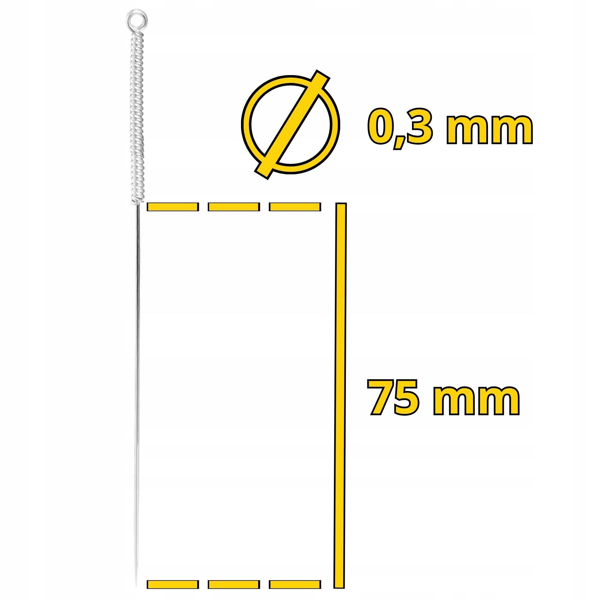Akupunkturní jehly s trubičkou 100 ks. 0,3 x 75mm 4FIZJO 4/7