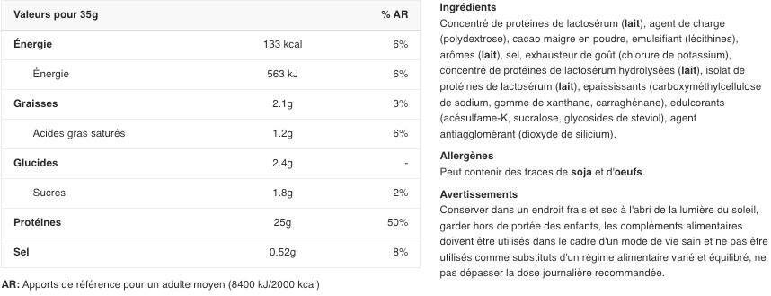 Whey concentrée - Elite 100% Whey - Biscuits et Crème 2/7
