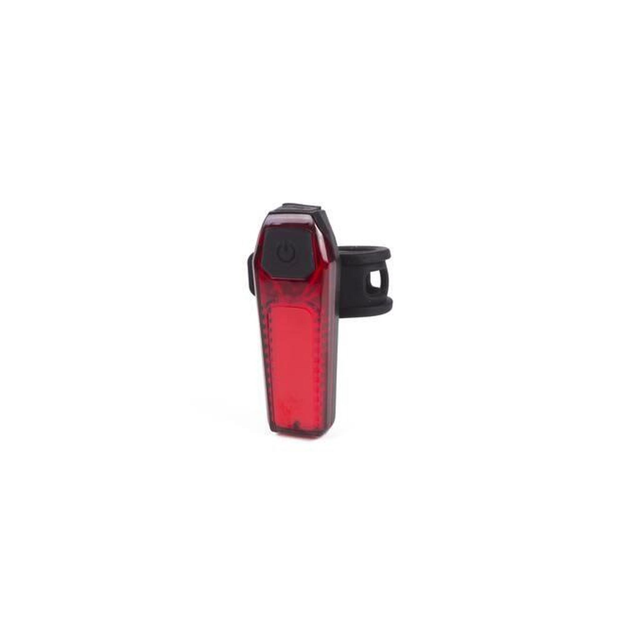 Feu arrière de vélo rouge - COB LED - 80 Lumens - USB Rechargeable