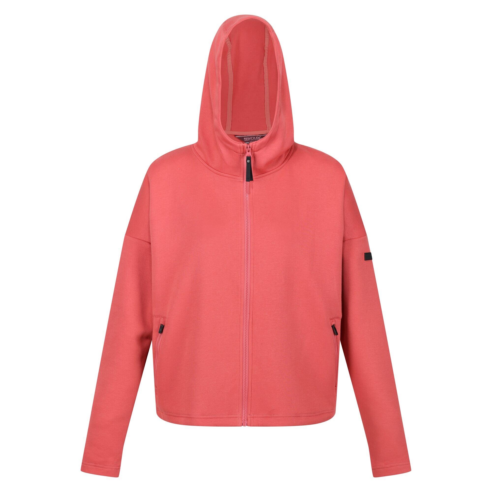 Womens/Ladies Rossall Full Zip Hoodie (Mineral Red) 1/5