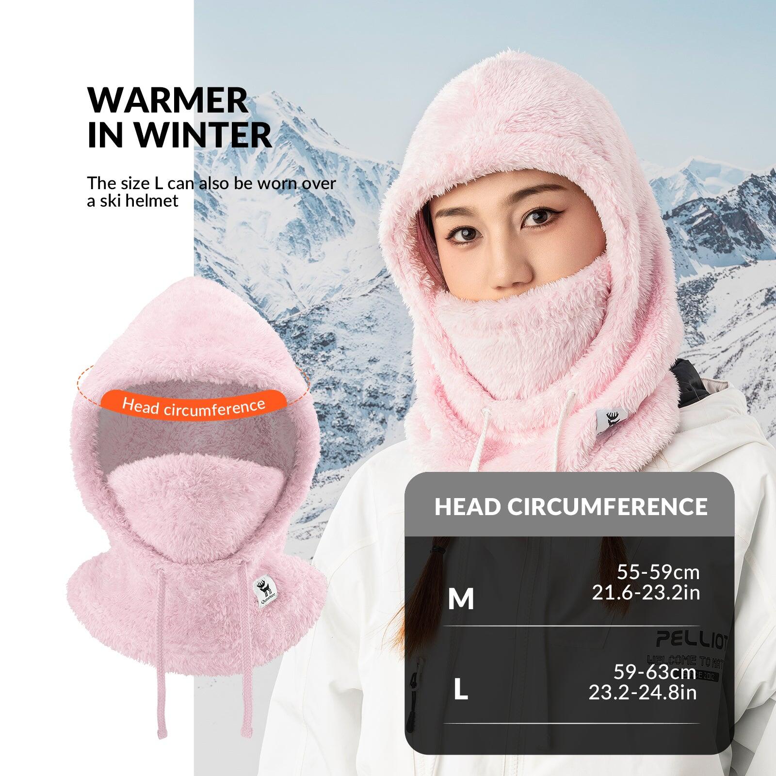 Cagoule Polaire QUNATURE Thermique Cache col Épais Unisex Taille M Rose 5/6