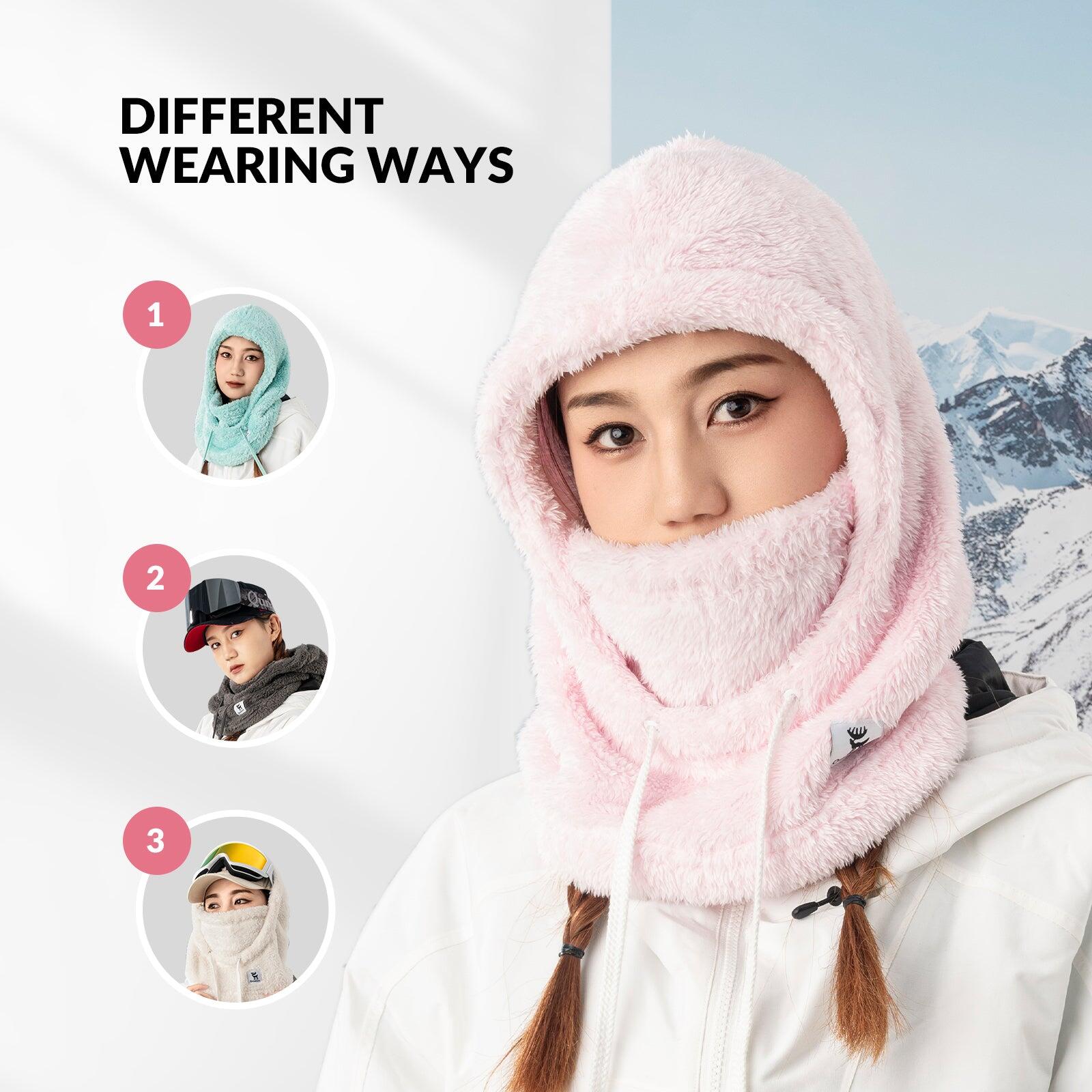 Cagoule Polaire QUNATURE Thermique Cache col Épais Unisex Taille M Rose 4/6