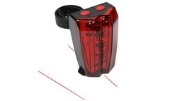 Feu arrière de vélo - 5 LED avec lumière laser