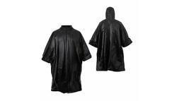 Poncho de pluie noir avec capuche - Imperméable taille universelle