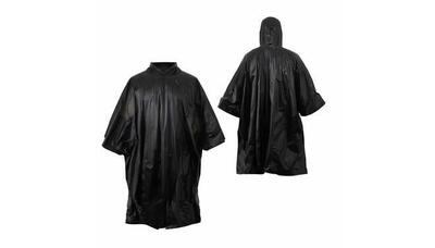 Regenponcho zwart met capuchon - universele maat regenjas