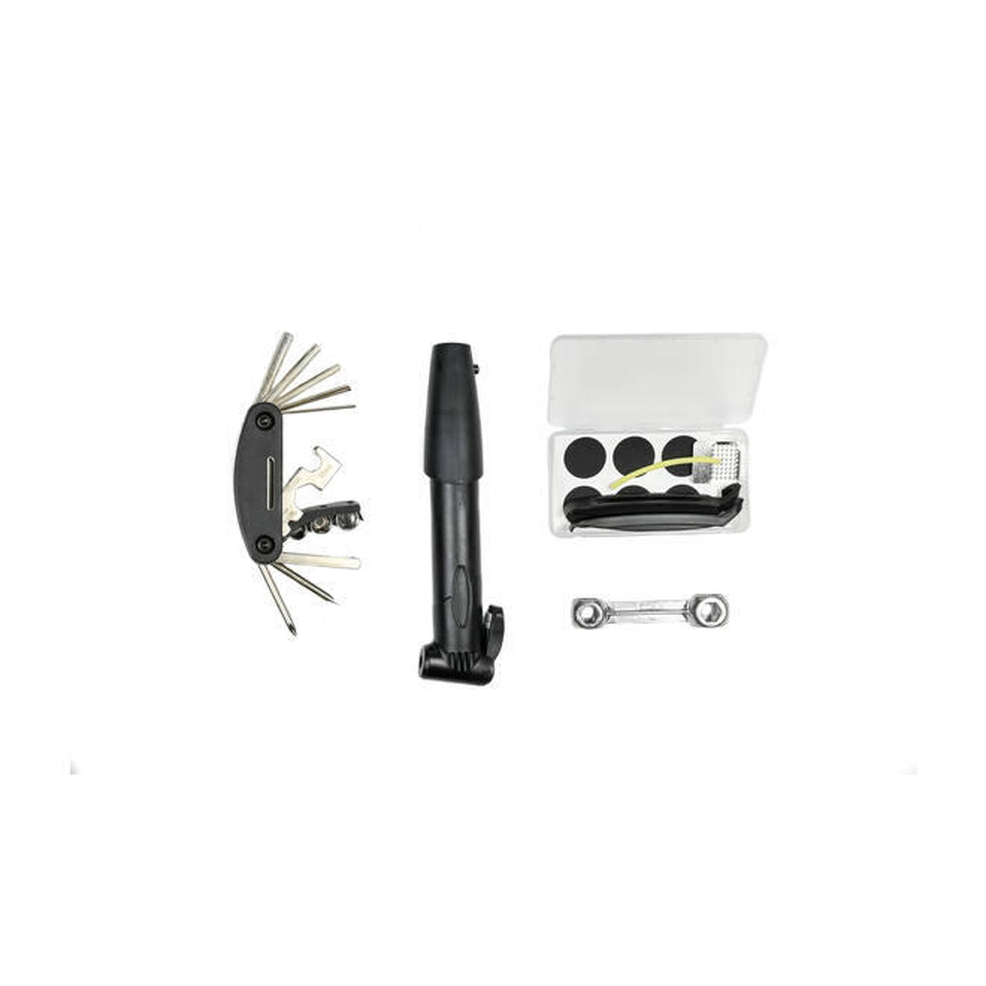 Set de reparații pentru biciclete Deluxe – 16 unelte – Cu geantă