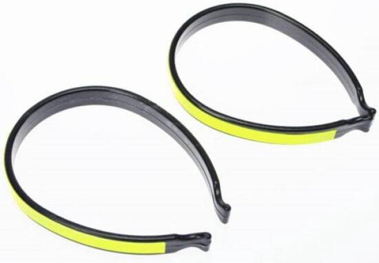 Fahrrad-Hosenklammern mit Reflektoren – Gelb – Einheitsgröße Hosenclip