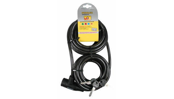 Serrure à câble Serrure de vélo 455 10 x 8000 mm spirale 7/7