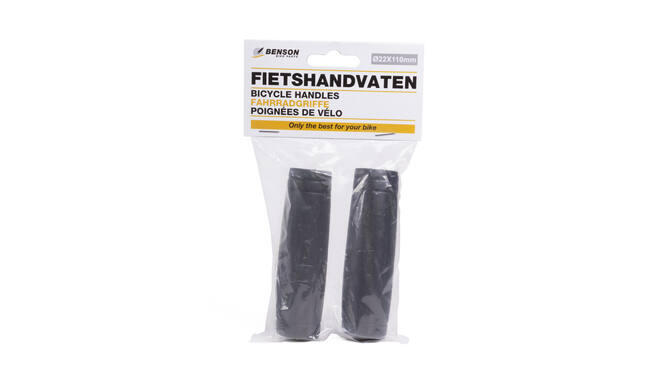 Fiets Handvatten - Rubber - Zwart - 22 x 110 mm Stuurgrepen 3/3