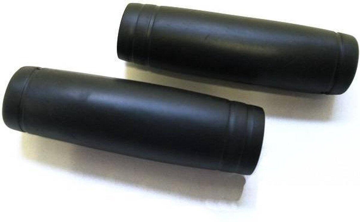 Fiets Handvatten - Rubber - Zwart - 22 x 110 mm Stuurgrepen 2/3