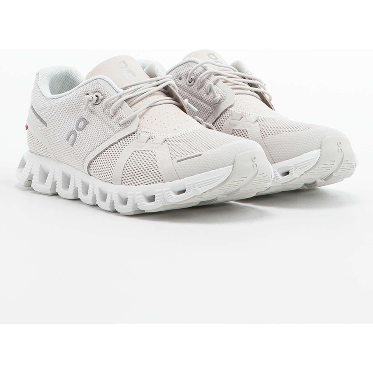 Zapatillas Gris On Running Cloud 5 Pearl-White 2/6