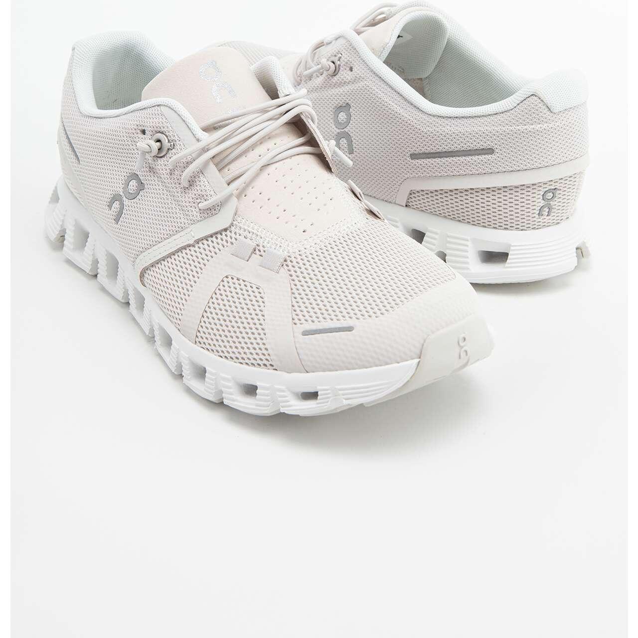 Zapatillas Gris On Running Cloud 5 Pearl-White 3/6