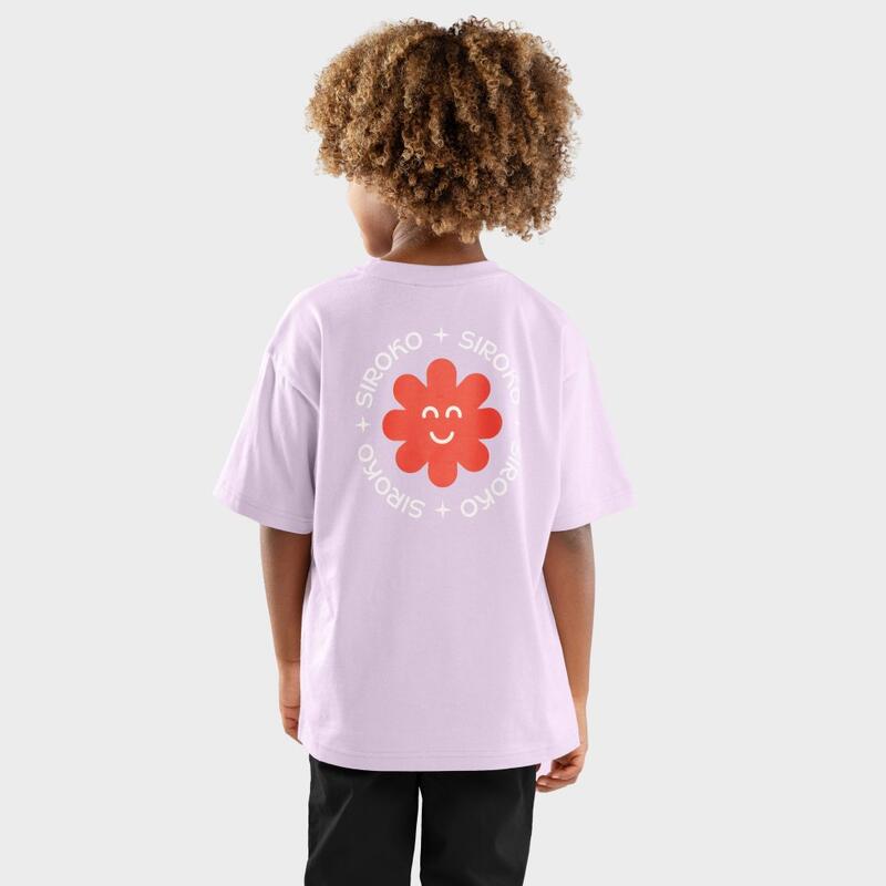 Kinderen Lifestyle Katoenen T-shirt met korte mouwen jongens Lully SIROKO Paars