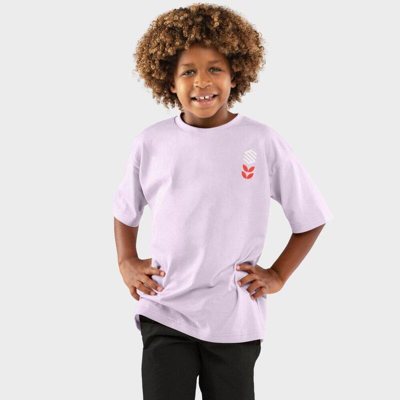 Kinderen Lifestyle Katoenen T-shirt met korte mouwen jongens Lully SIROKO Paars