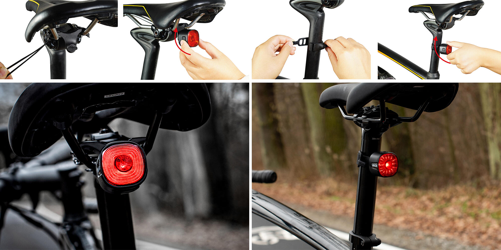 Luce posteriore per bici Vayox VA0157 SMART 100 lm, luce rossa, sensore STOP 6/7