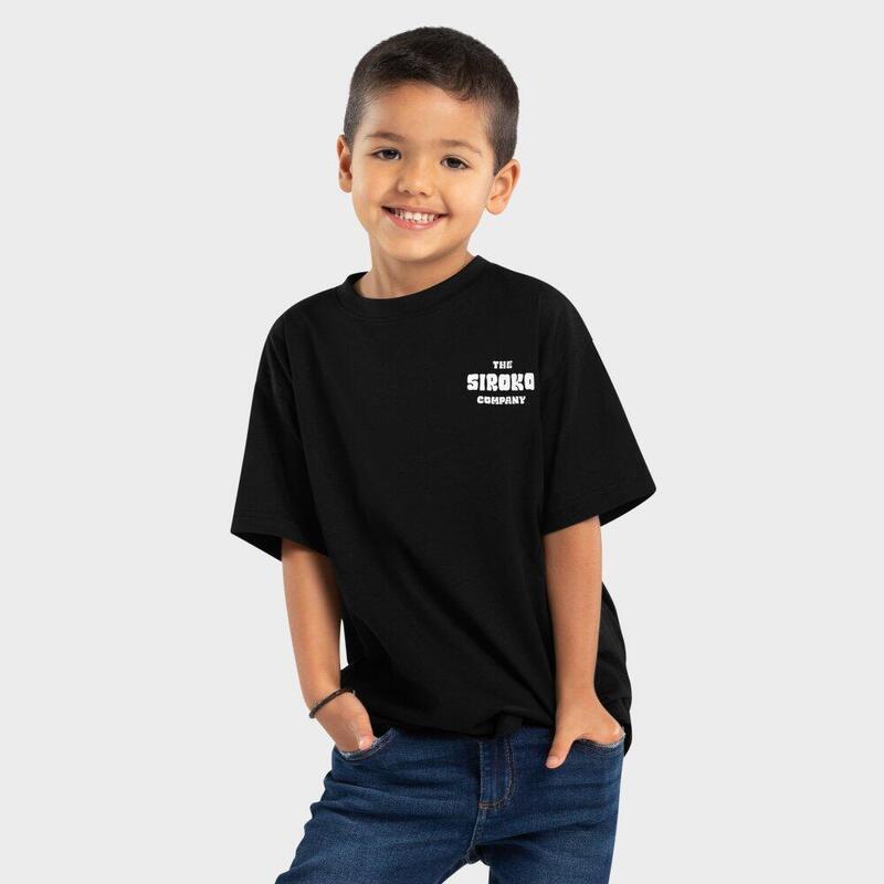 Kinderen Lifestyle Katoenen T-shirt met korte mouwen jongens Skeleton Zwart