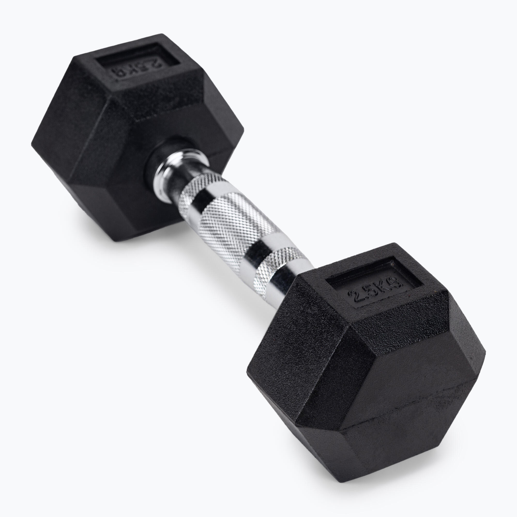 Bauer Fitness - Bauer Fitness Haltère Caoutchouté Hex - Haltère - Noir - 20 Kg - Decathlon