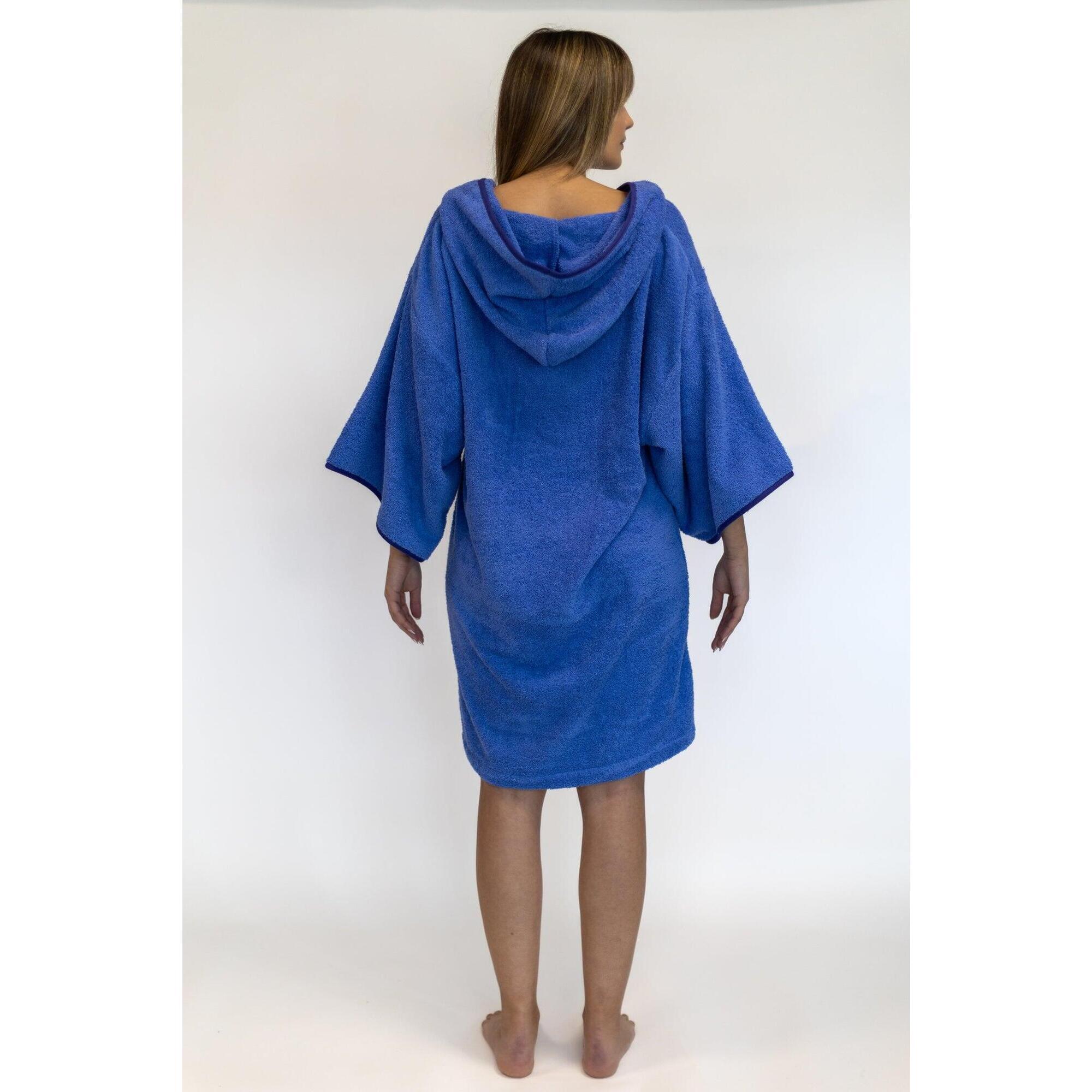 Poncho Surf | Viola | 100% Cotone | Taglia unica | Con maniche