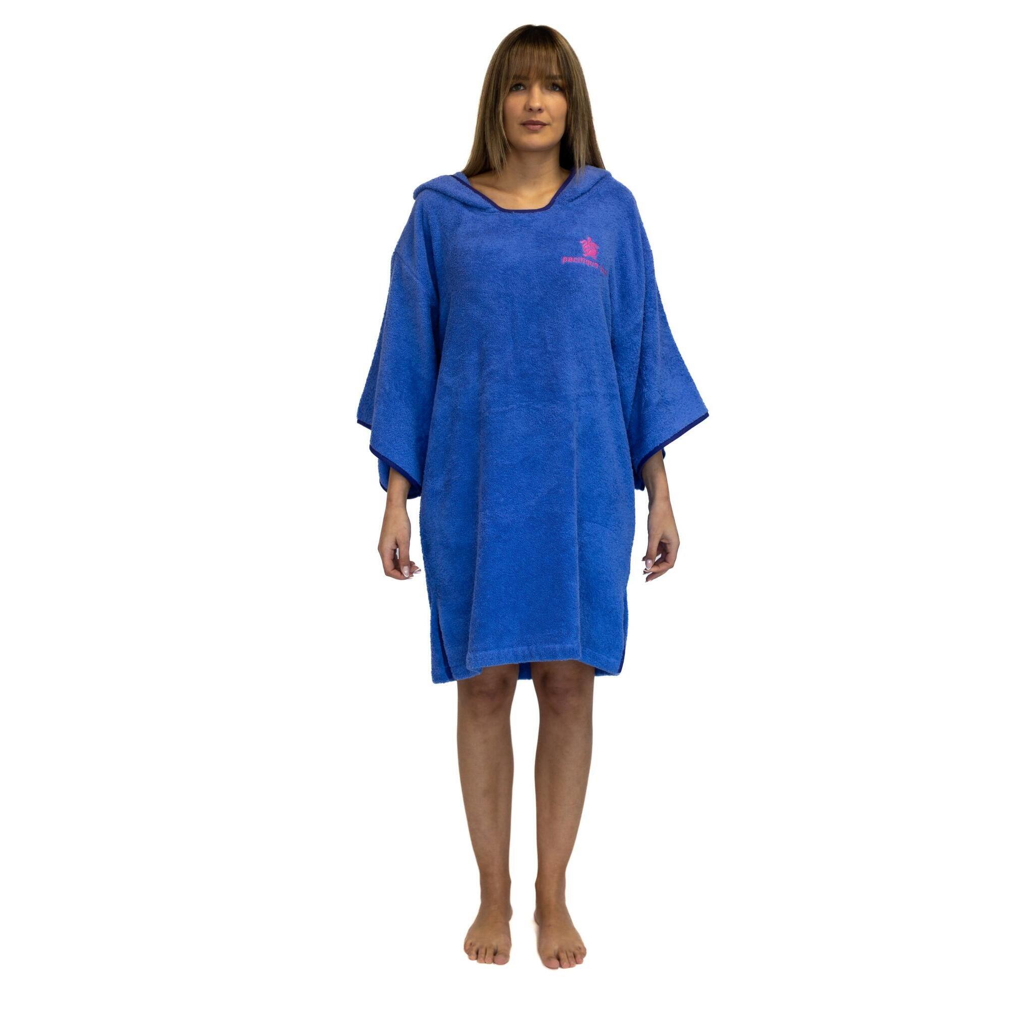 Poncho Surf | Viola | 100% Cotone | Taglia unica | Con maniche