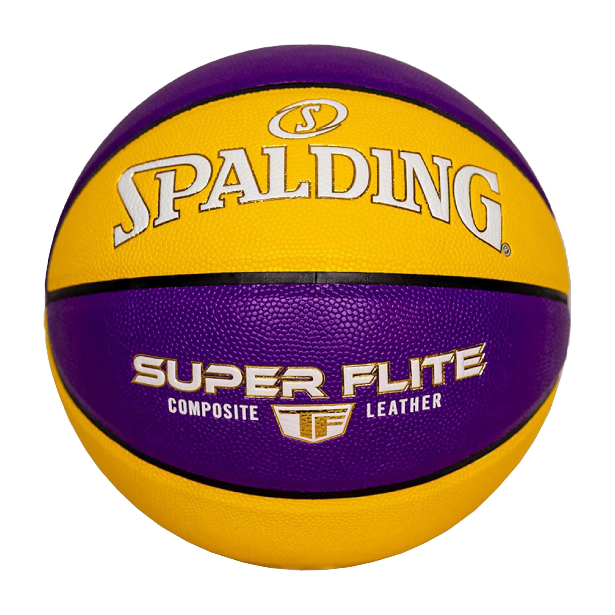 Spalding - Basket-ball Spalding Super Flite - Ballon De Basket - Jaune|violet - 7 - Decathlon