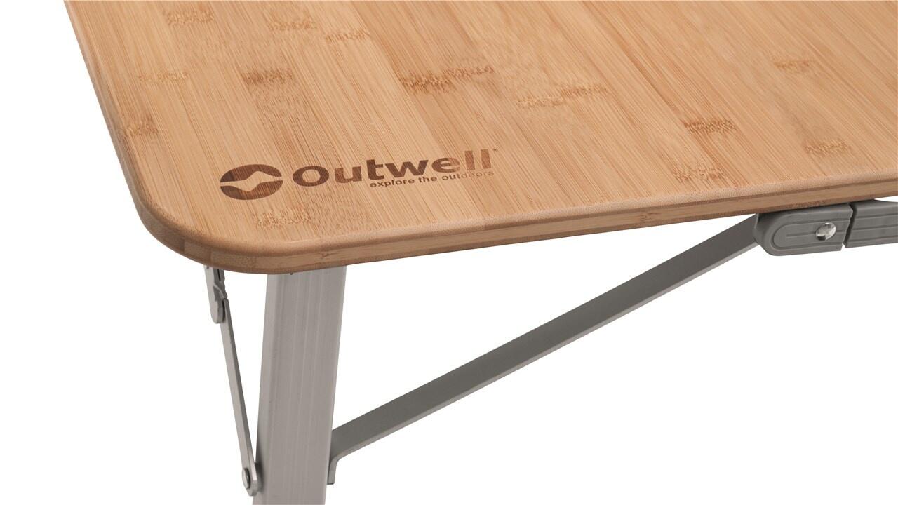 Tavolo da campeggio pieghevole Outwell Custer L in bambù 4/7