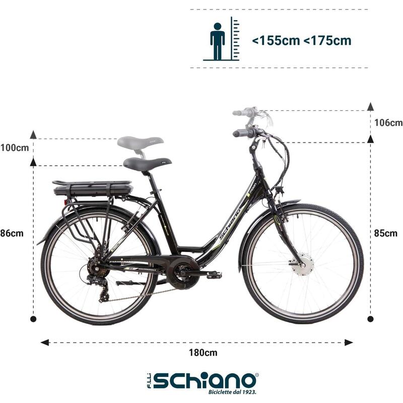 E-Moon 26" elektrische, voor volwassenen, aluminium, Shimano versnellingsbak