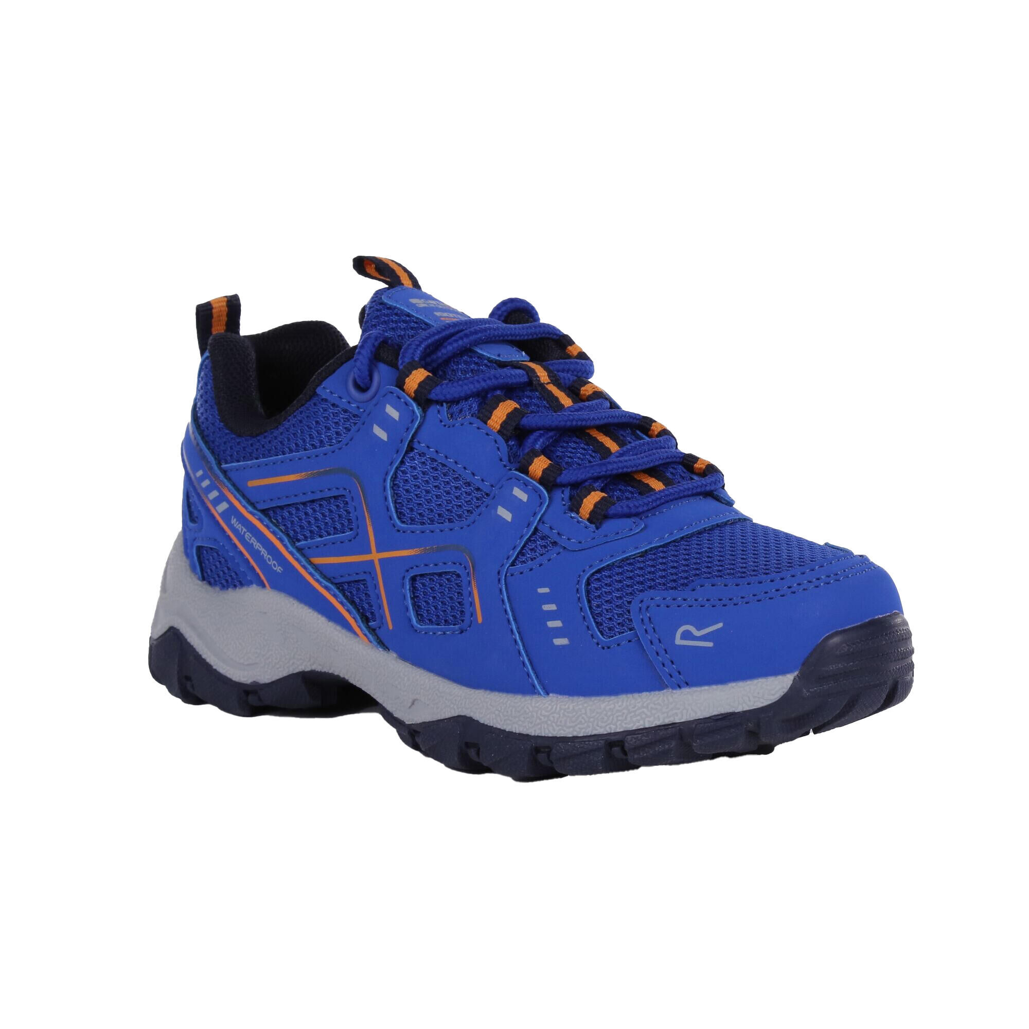 REGATTA Childrens/Kids Vendeavour Walking Shoes (Strong Blue/Orange Pepper)