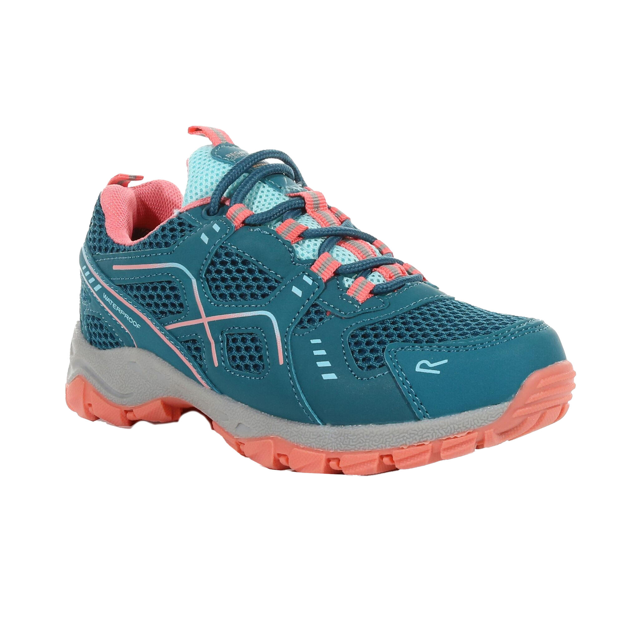 VENDEAVOUR Children's walking shoes (Teal blue / Shell pink)