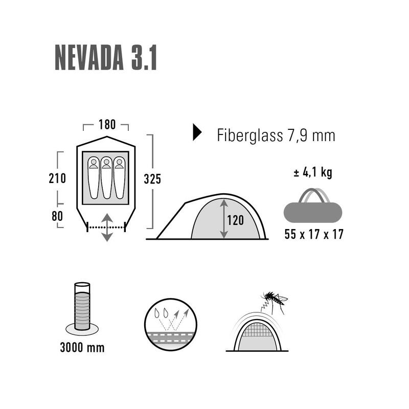 Tente Dôme Newfulam 2-4 Personnes - Étanche, Anti-UV, 2 Portes - Idéale Camping & Rando