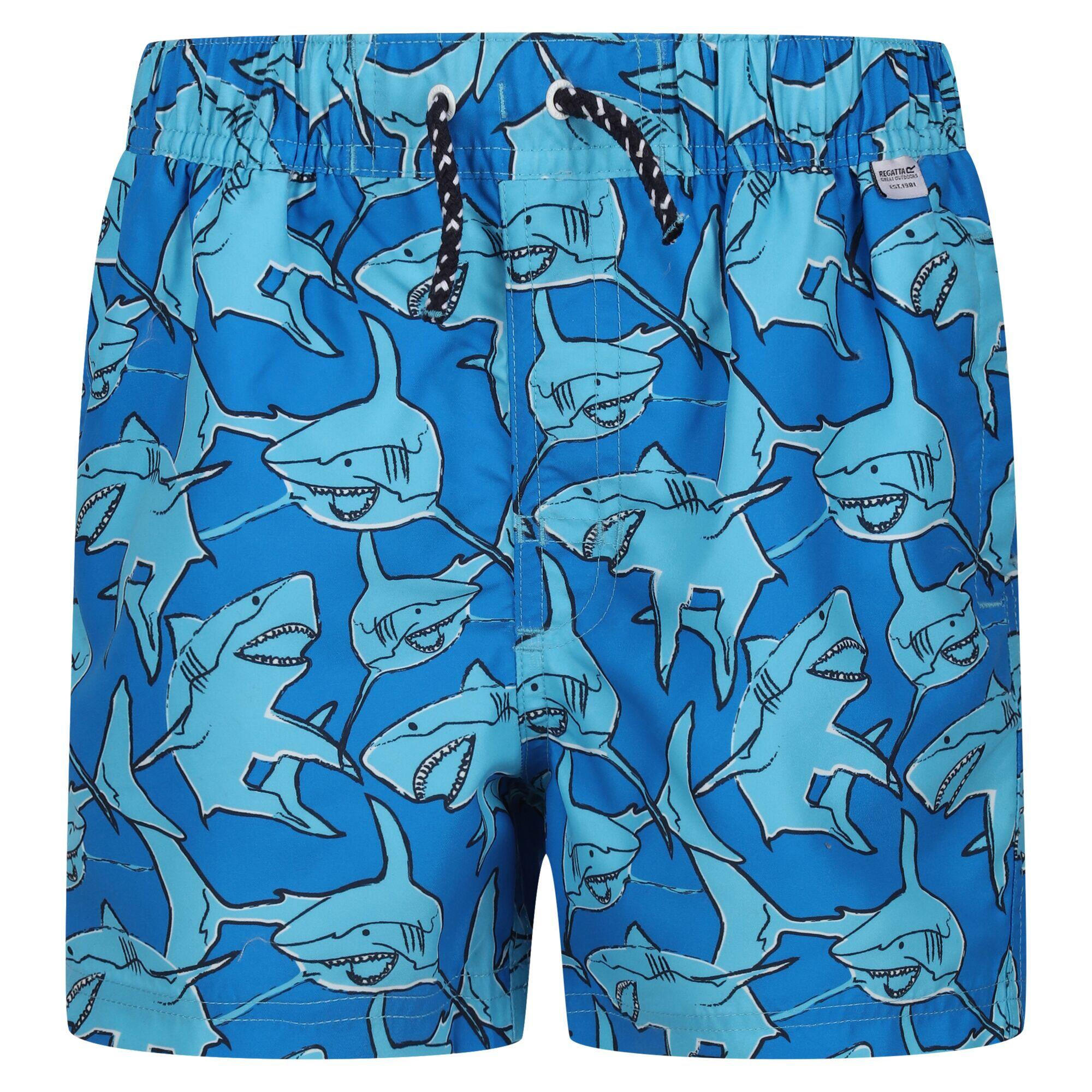 Childrens/Kids Skander II Shark Swim Shorts (Aquarius) 1/5