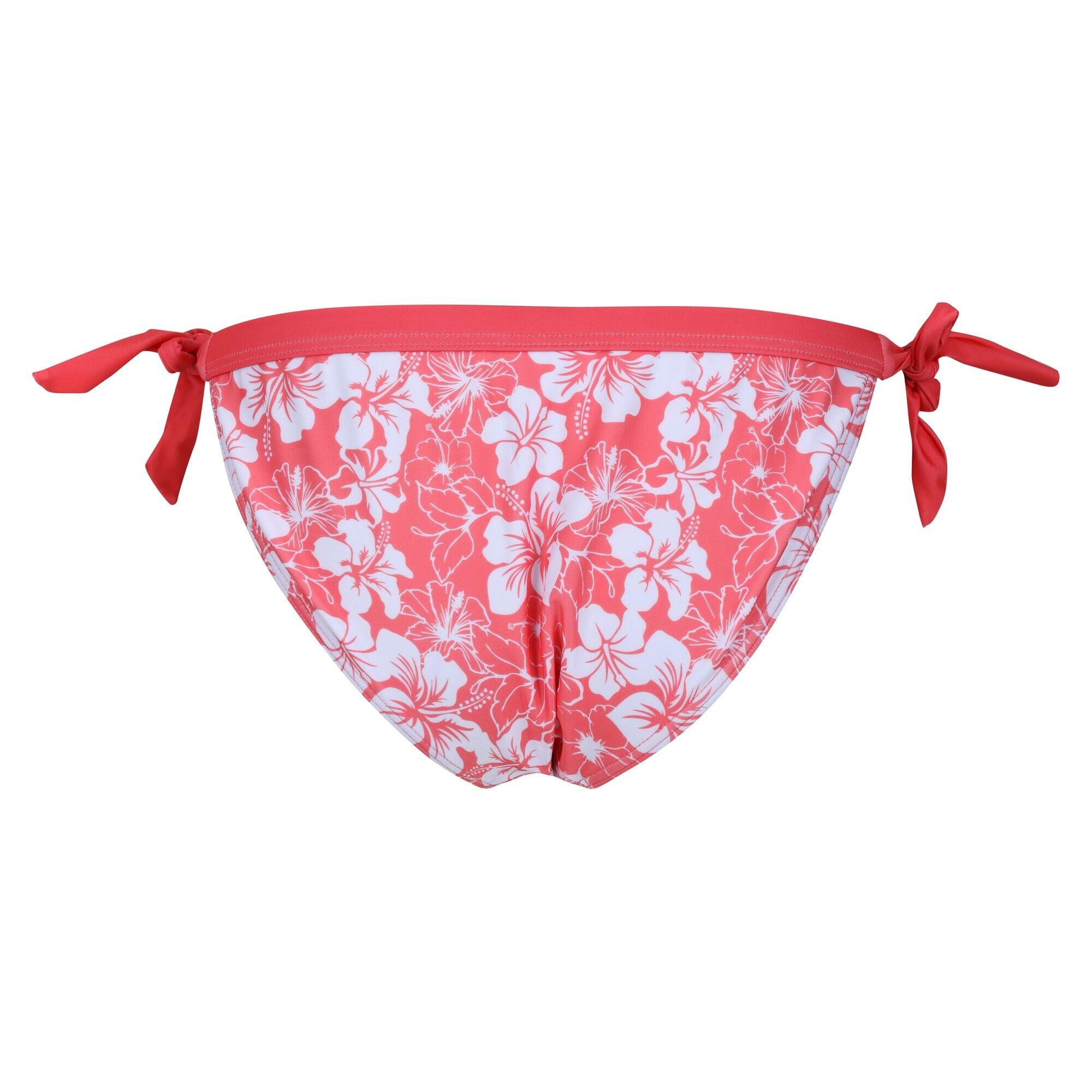 Womens/Ladies Flavia Hibiscus Bikini Bottoms (Peach Bloom) 2/5