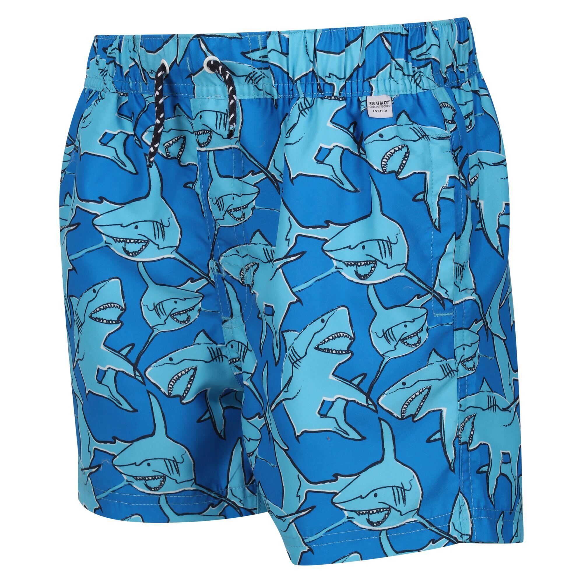 Childrens/Kids Skander II Shark Swim Shorts (Aquarius) 3/5