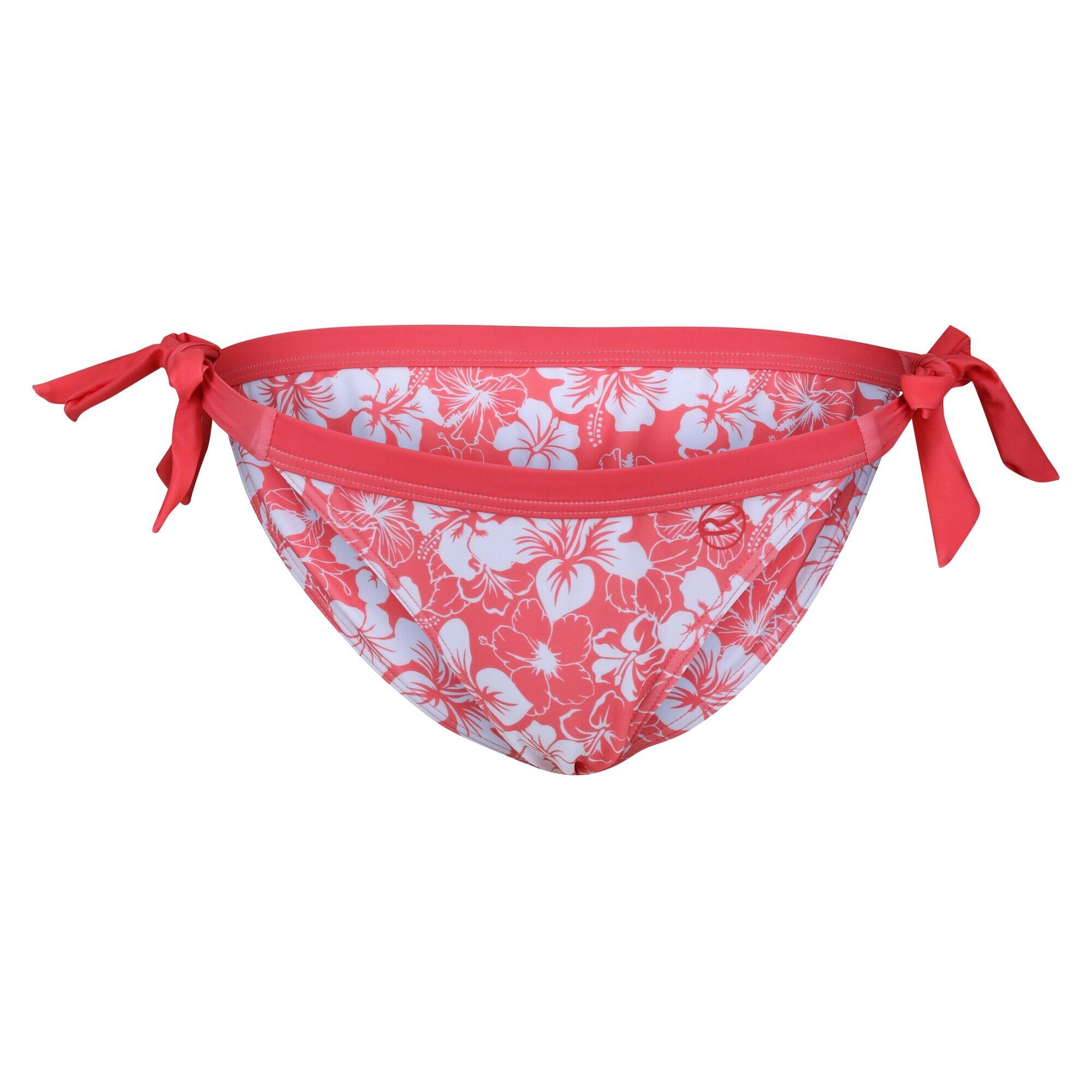 Womens/Ladies Flavia Hibiscus Bikini Bottoms (Peach Bloom) 1/5