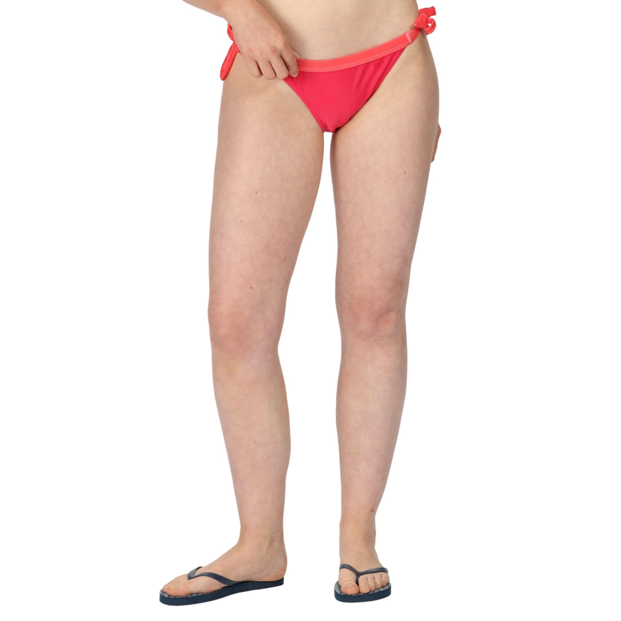 Womens/Ladies Flavia Plain Bikini Bottoms (Bright Blush/Peach Bloom) 3/5