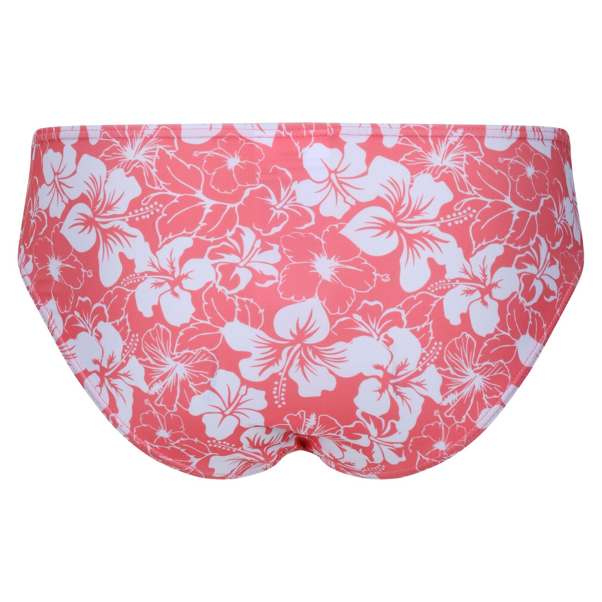 Womens/Ladies Aceana Hibiscus Bikini Bottoms (Peach Bloom) 2/5