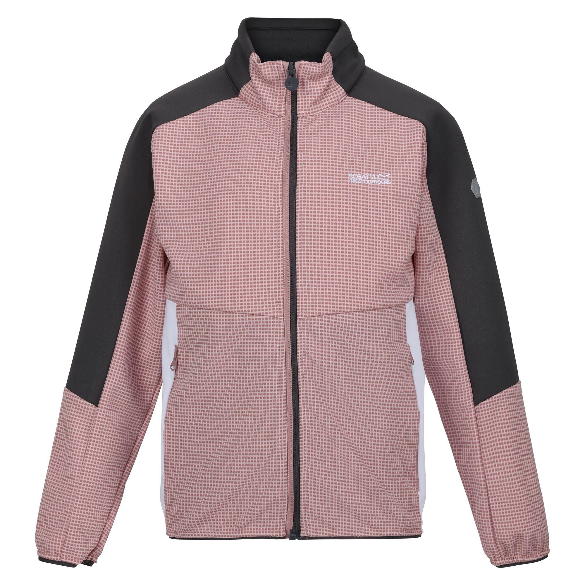 REGATTA Childrens/Kids Highton II Fleece Jacket (Dusky Rose/Seal Grey)