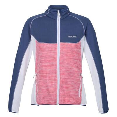 Dames hepley full zip fleecejack (stofvrij denim/wit)