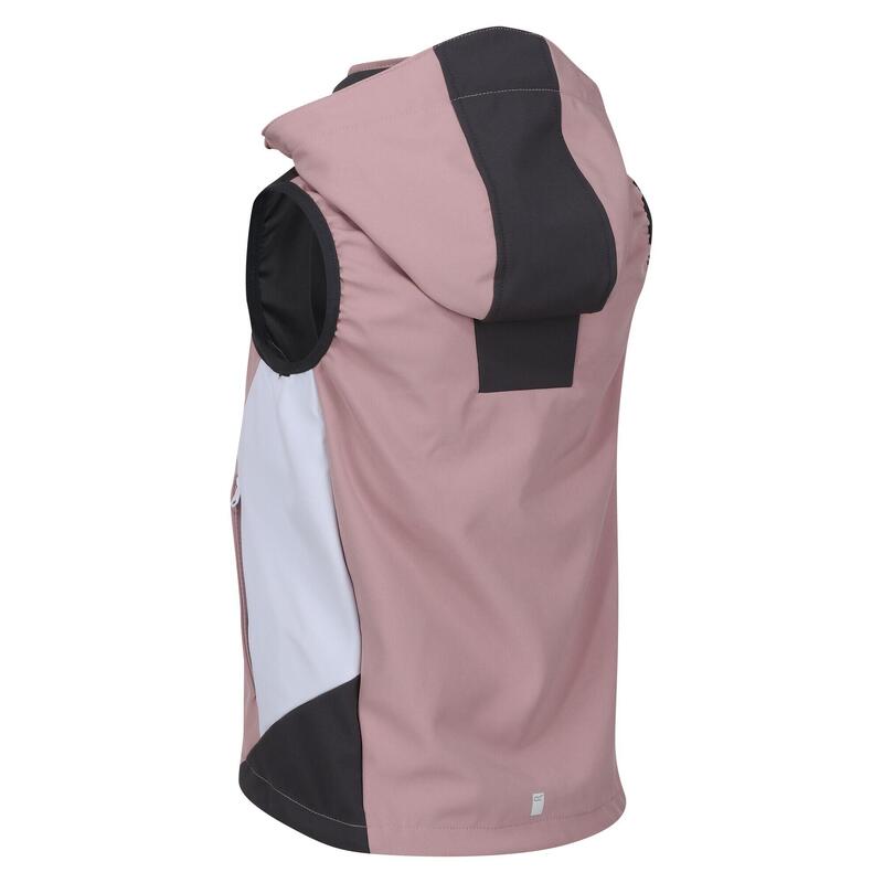 Kinder/Kids Zuurstof VI Lichtgewicht Gilet met Capuchon (Dusky Rose/Seal Grey)