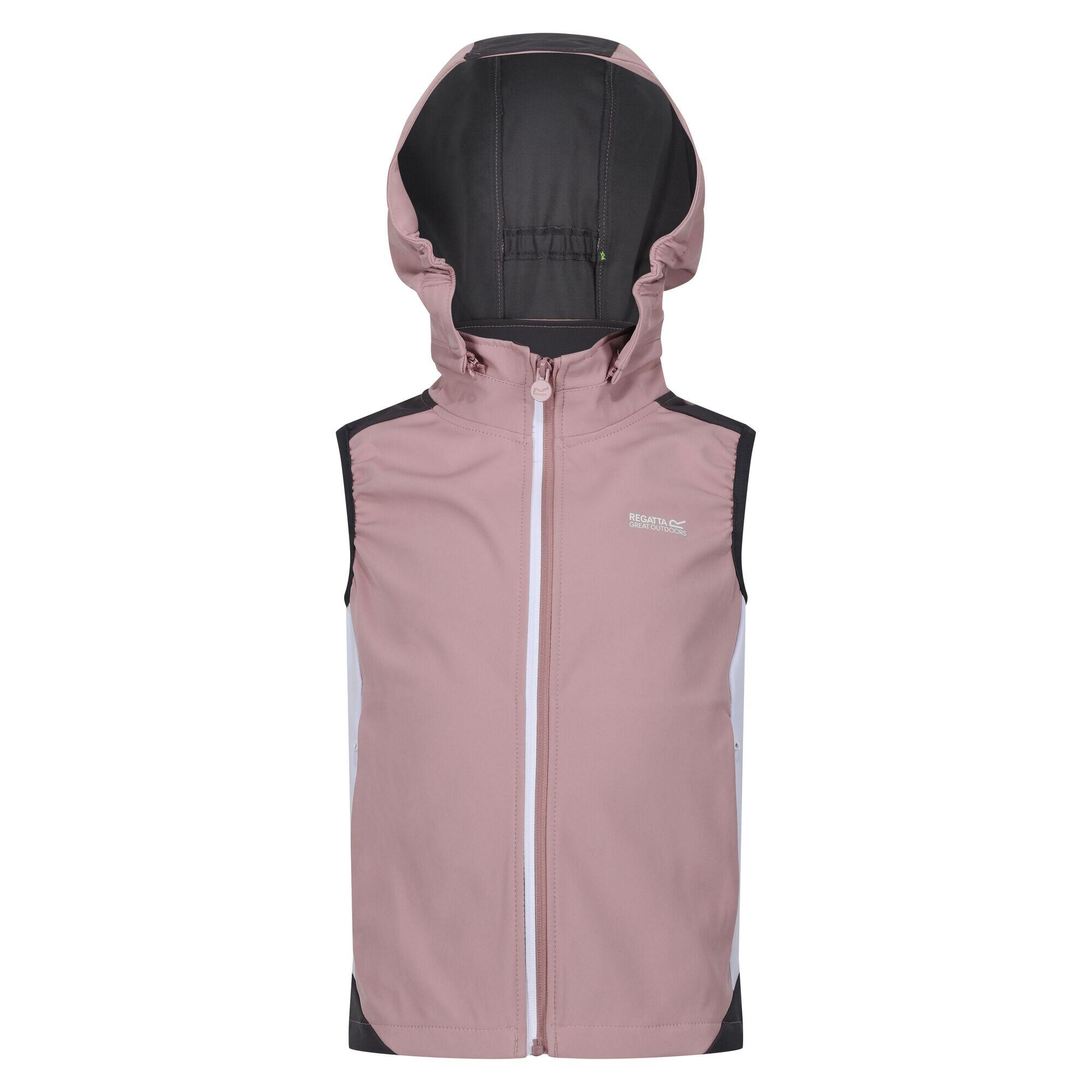 Childrens/Kids Acidity VI Lightweight Hooded Gilet (Dusky Rose/Seal Grey) 1/5