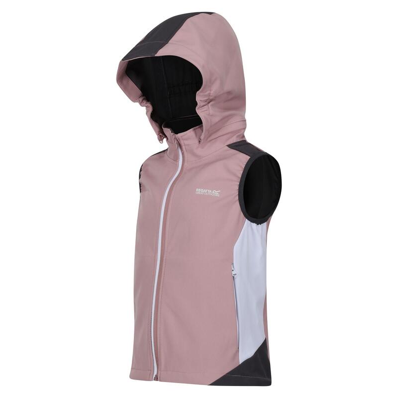 Kinder/Kids Zuurstof VI Lichtgewicht Gilet met Capuchon (Dusky Rose/Seal Grey)