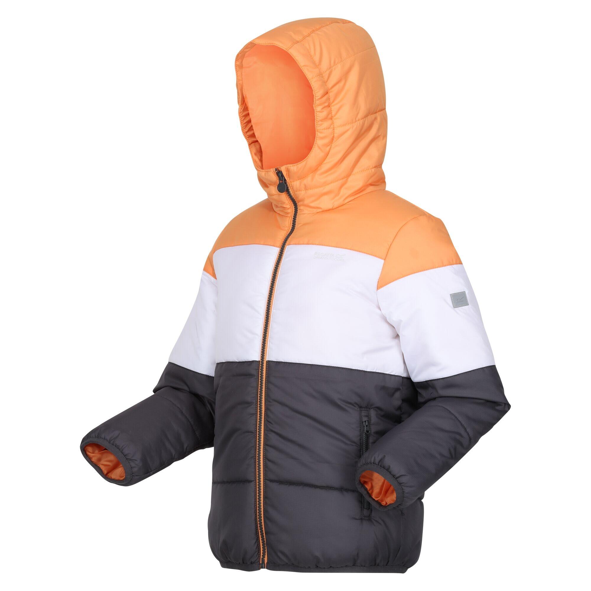 Childrens/Kids Lofthouse VII Terrain Print Padded Jacket (Apricot Crush/White) 3/5