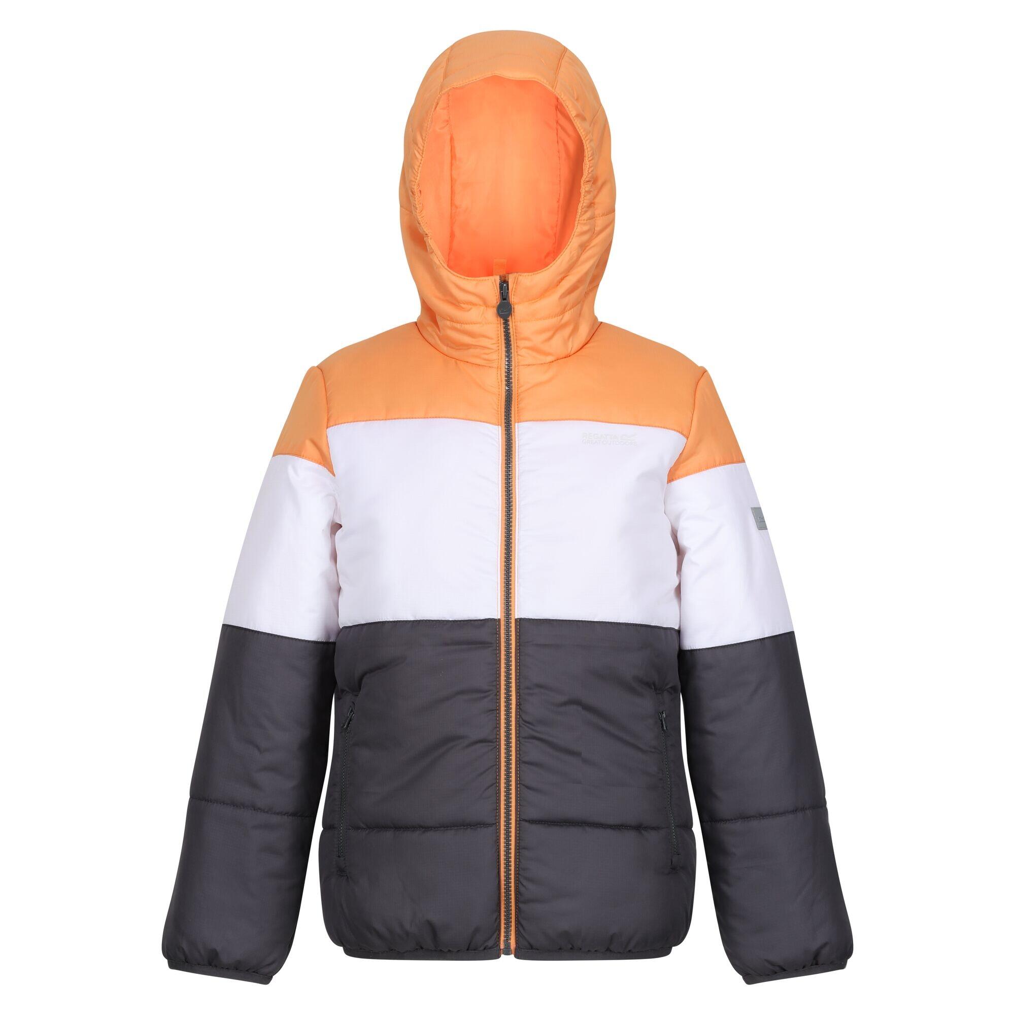 REGATTA Childrens/Kids Lofthouse VII Terrain Print Padded Jacket (Apricot Crush/White)