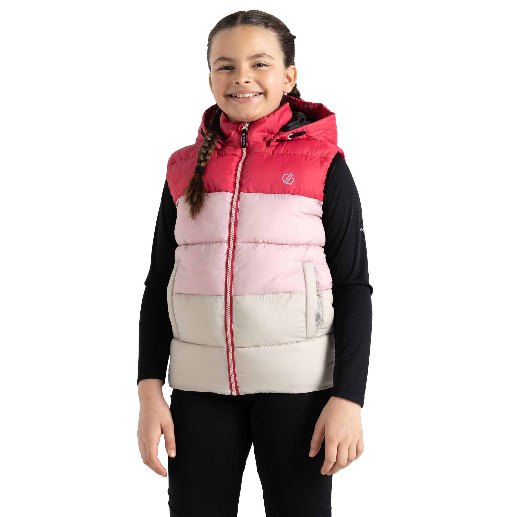 Kinder/Kinder Jolly Gewatteerd Gilet (Bessenroze/klein Mauve) 4/5