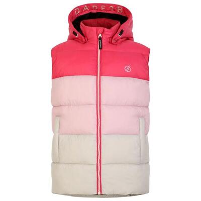 Kinder/kinder jolly gewatteerd gilet (bessenroze/klein mauve)