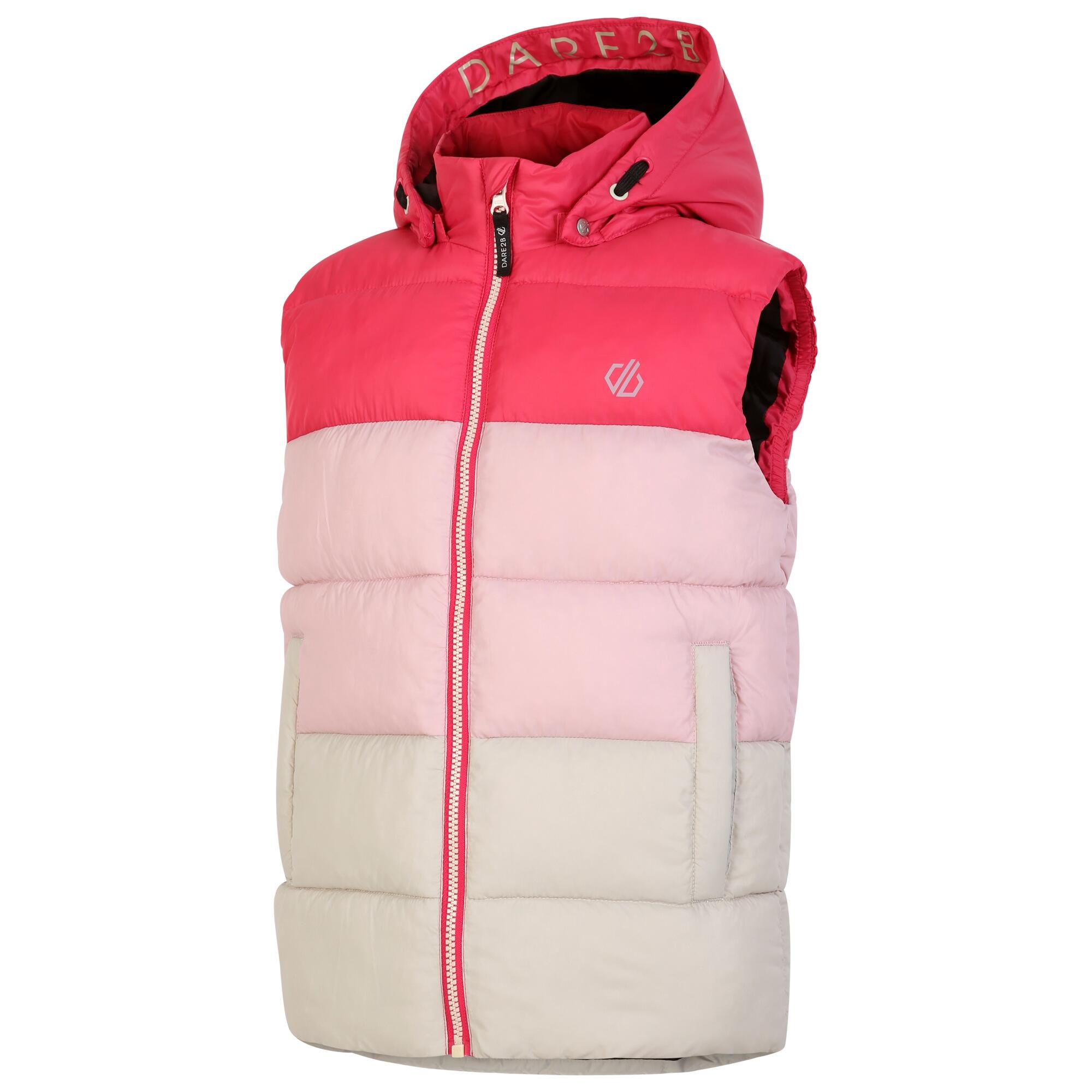 Childrens/Kids Jolly Padded Gilet (Berry Pink/Pale Mauve) 3/5