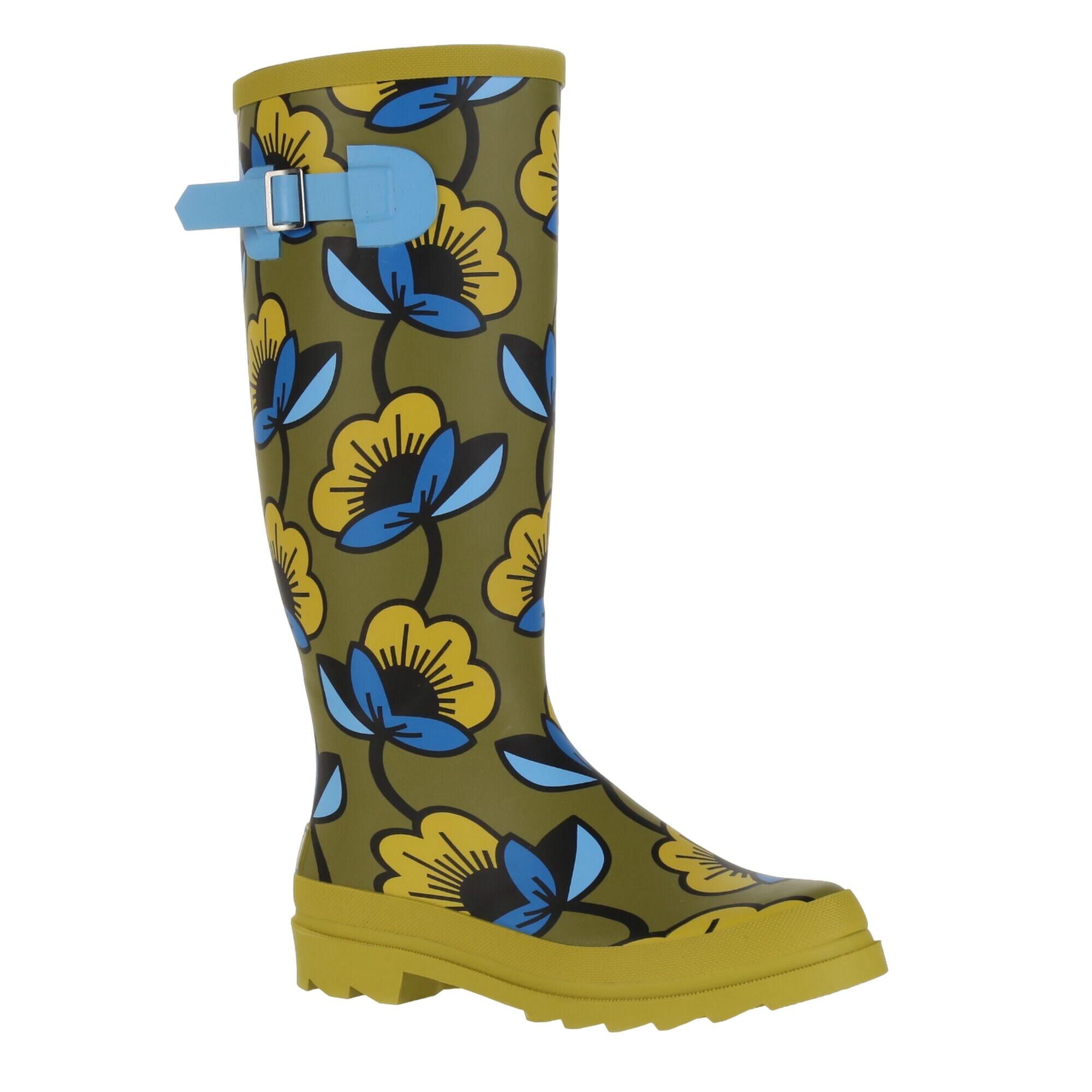 Womens/Ladies Orla Kiely Hi II Passion Flower Wellington Boots (Cardamom Seed) 1/5