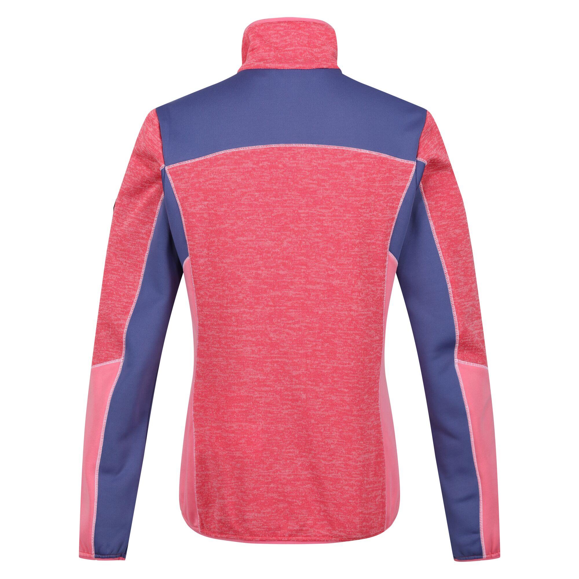 Womens/Ladies Lindalla V Marl Full Zip Fleece Jacket (Fruit /Dusty Denim) 2/5