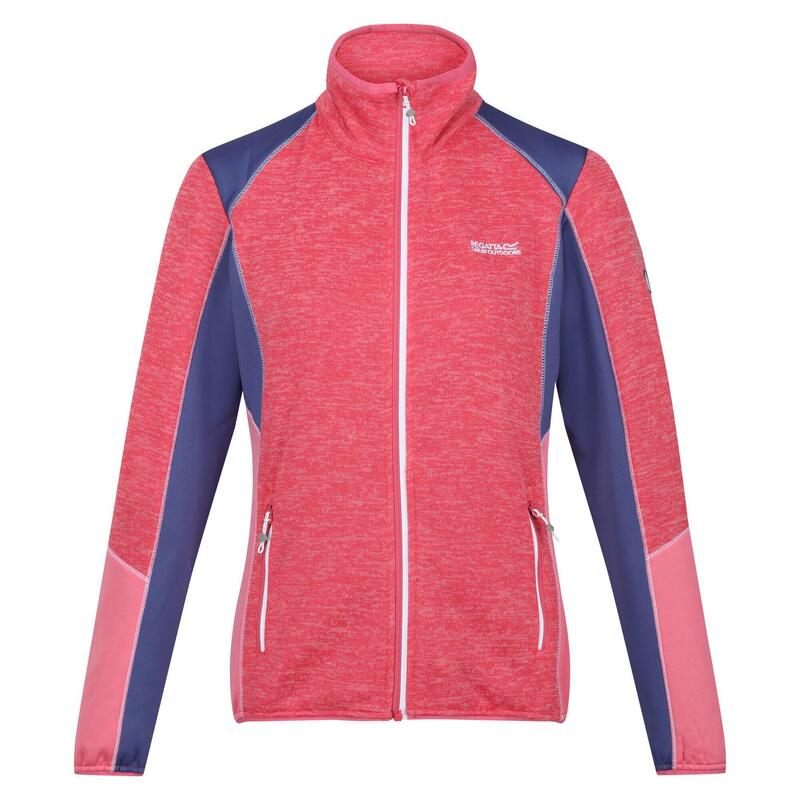 Dames Lindalla V Marl Full Zip Fleecejack (Fruitduif/Dusty Denim)