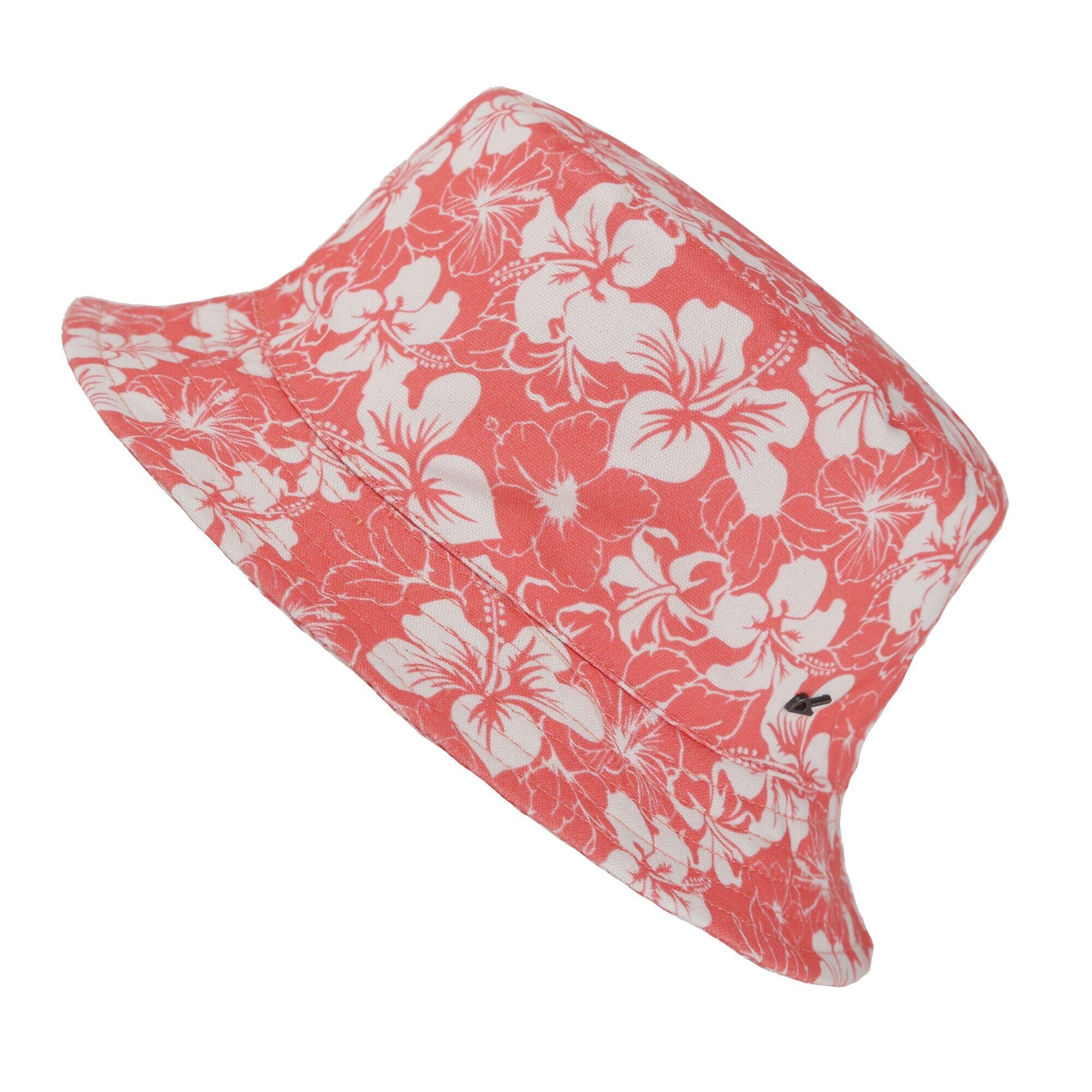 Childrens/Kids Crow Floral Canvas Bucket Hat (Shell Pink) 1/2